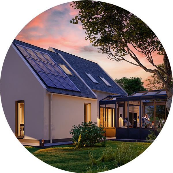 Home With Solar Panels
